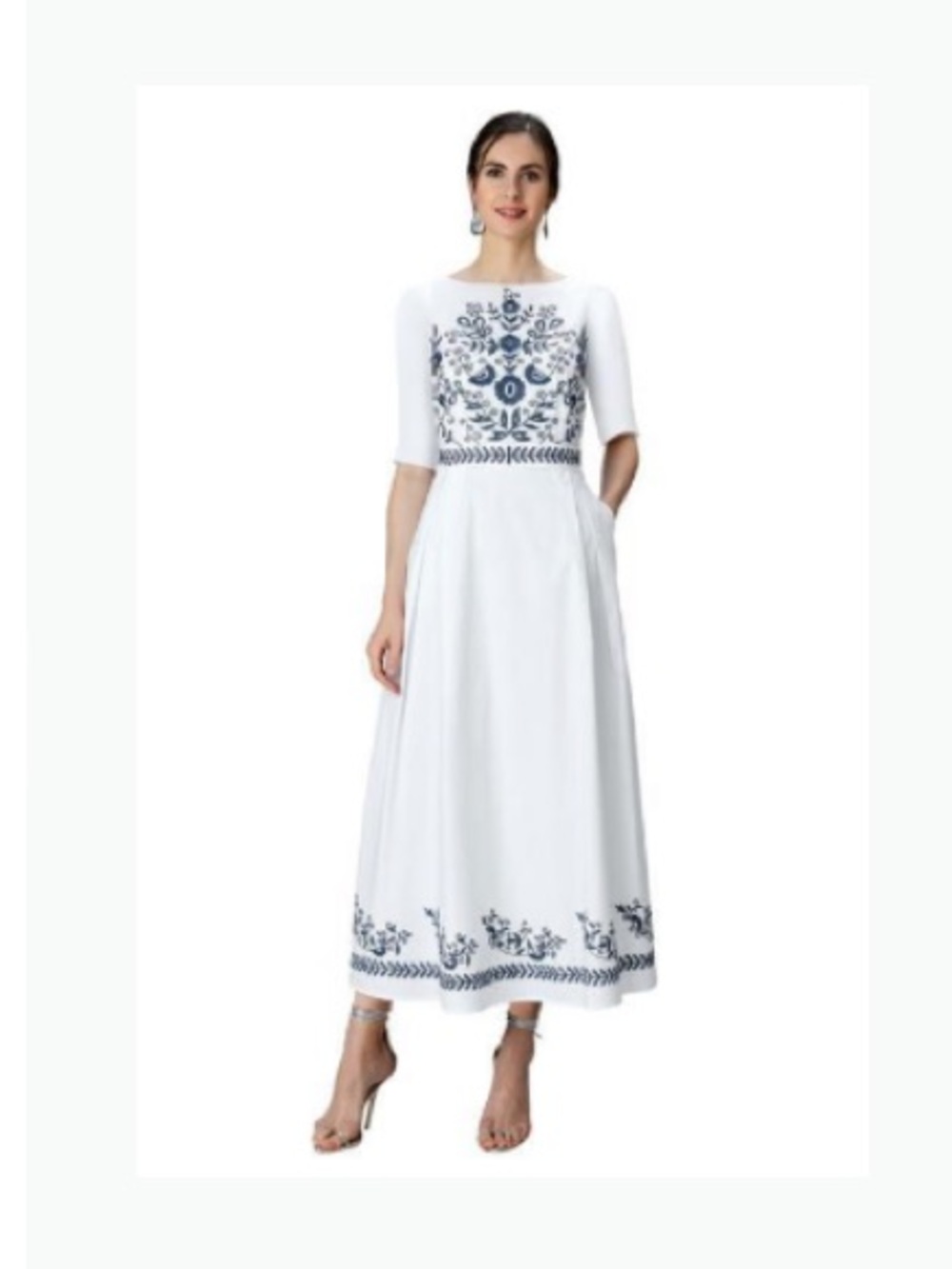 Eshakti Embroidered Cotton Dress